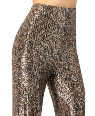Women's Sequin Flared Trousers