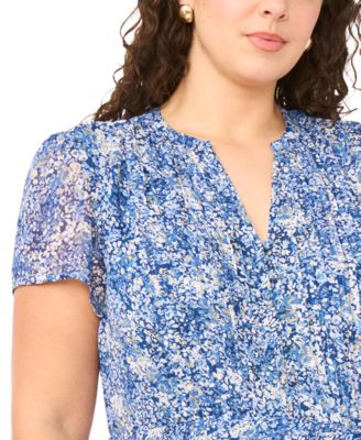 Plus Size Split Neck Shirt Dress