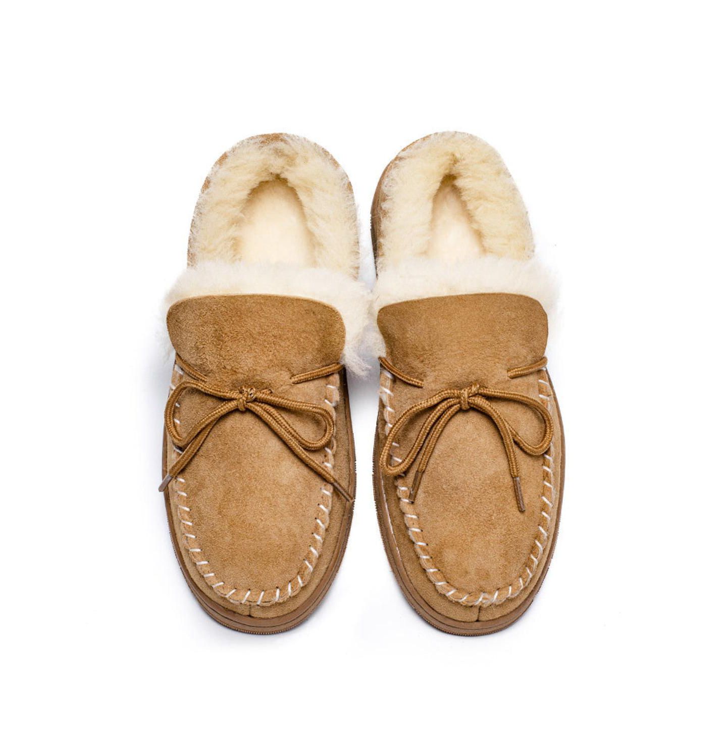 Мужские тапочки PAZSTOR Real Shearling Slippers Spring, цвет: Каштановый — фото 3