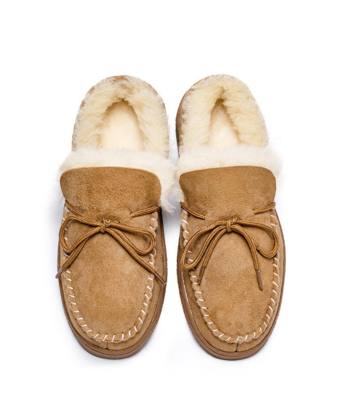 Pazstor Men's Real Shearling Slippers Spring
