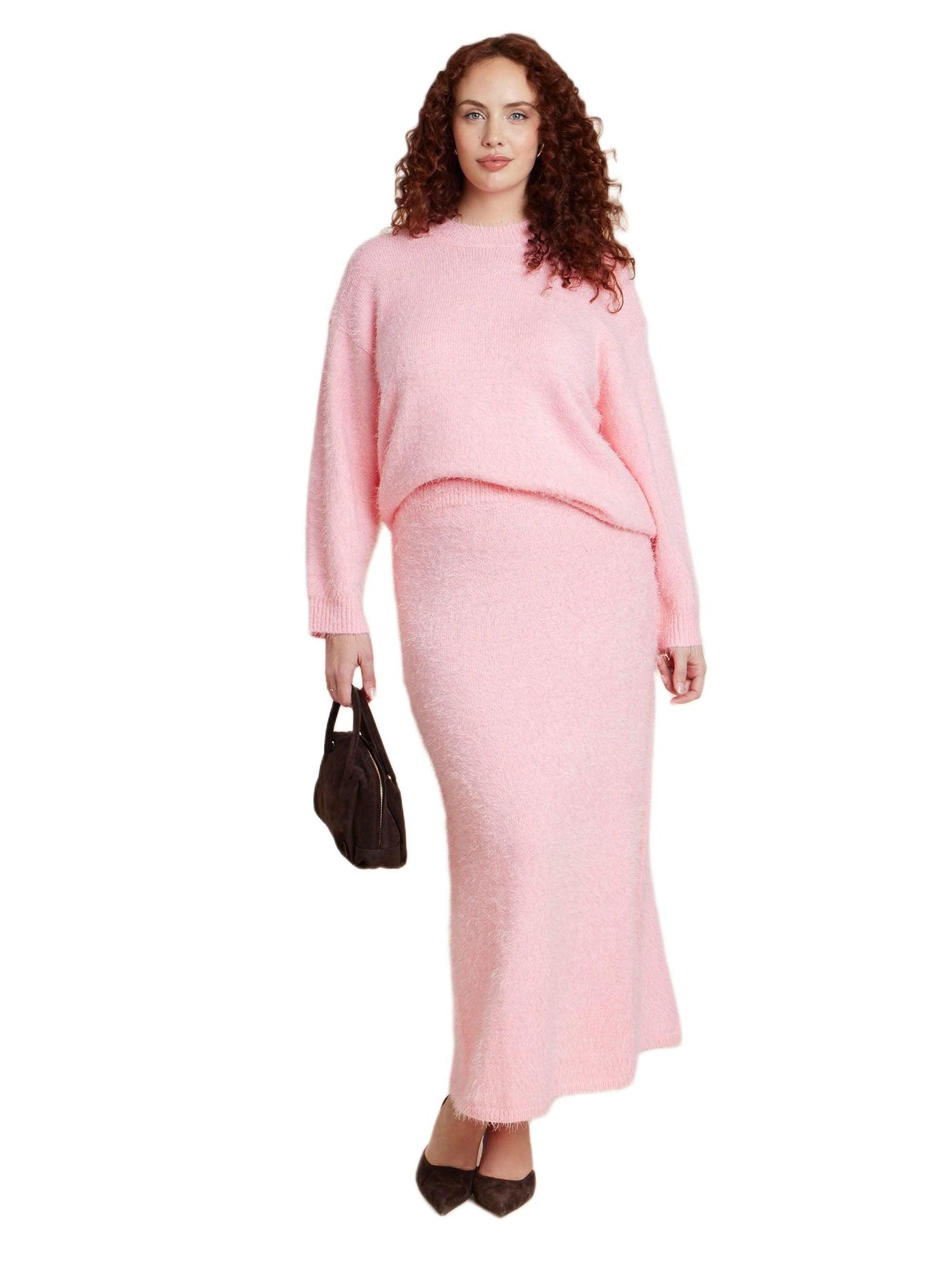 Women's Fuzzy Maxi Sweater Skirt