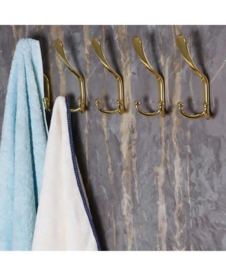 Heavy Duty 5-Tri Hook Wall Rack - Gold