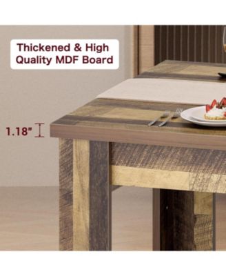 Kitchen Table 63in Dining Table for 4-6 Farmhouse Dinner Kitchen Table for Dining Room, Home Office, Living Room