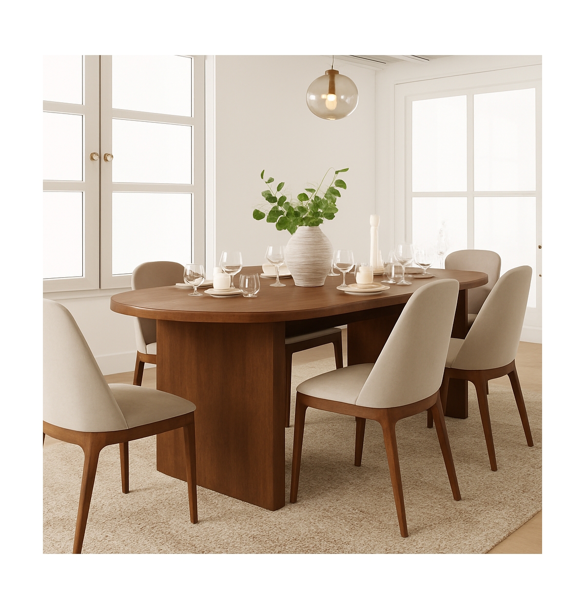 Gaomon 70" Oval Dining Table for 6–8, Large Kitchen Table for Dining Room