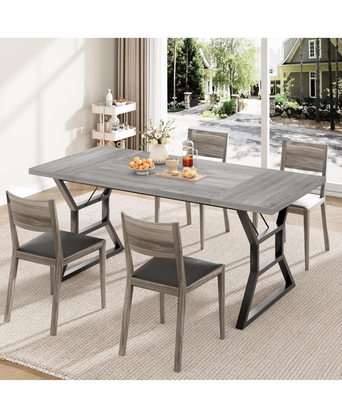 Gaomon Kitchen Table 70.9 inch Large Dining Room Table for 6 Rectangular Kitchen Table