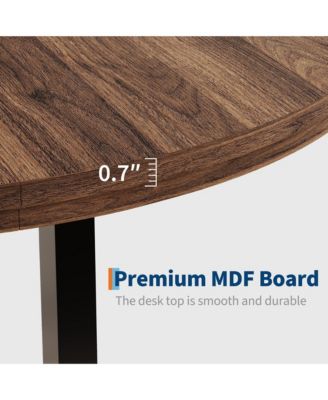 Kitchen Table Garvee 47 Inch Round Industrial Dining Table for 4