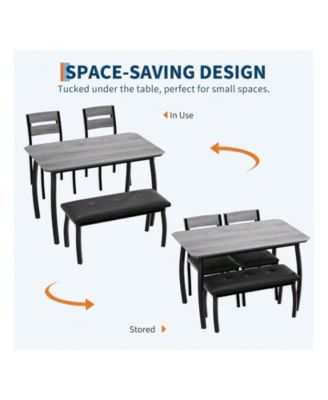 Kitchen Table Home Dining Table Set For 4 Wooden Kitchen Table for Dining Room, Home Office, Living Room