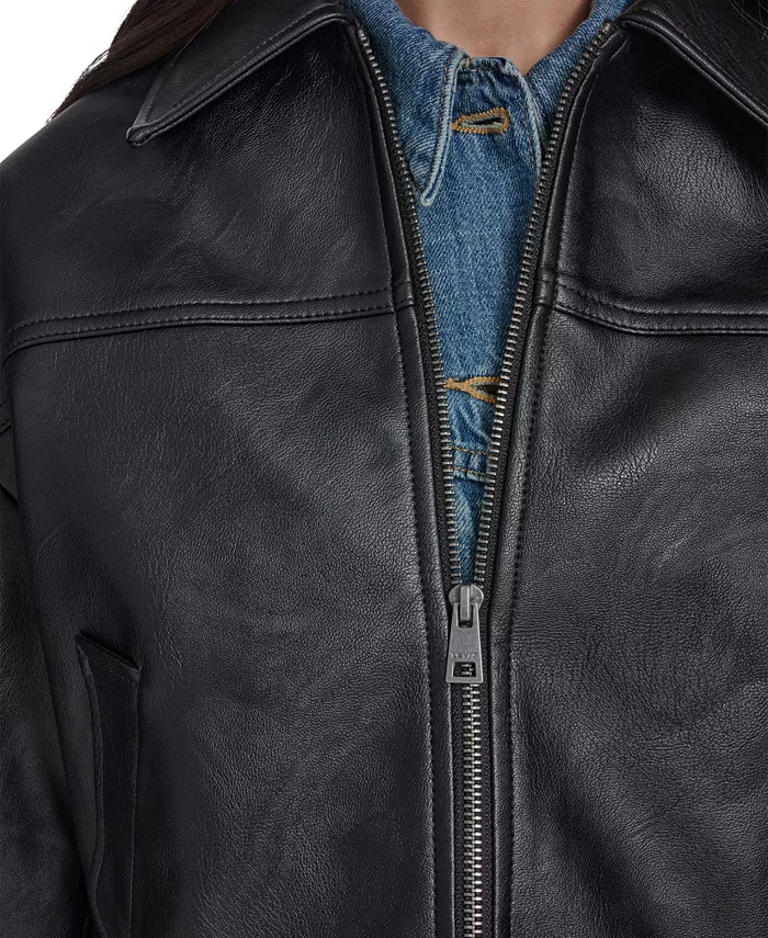 Women's Laydown Collar Zip-Front Jacket - thumbnail 4