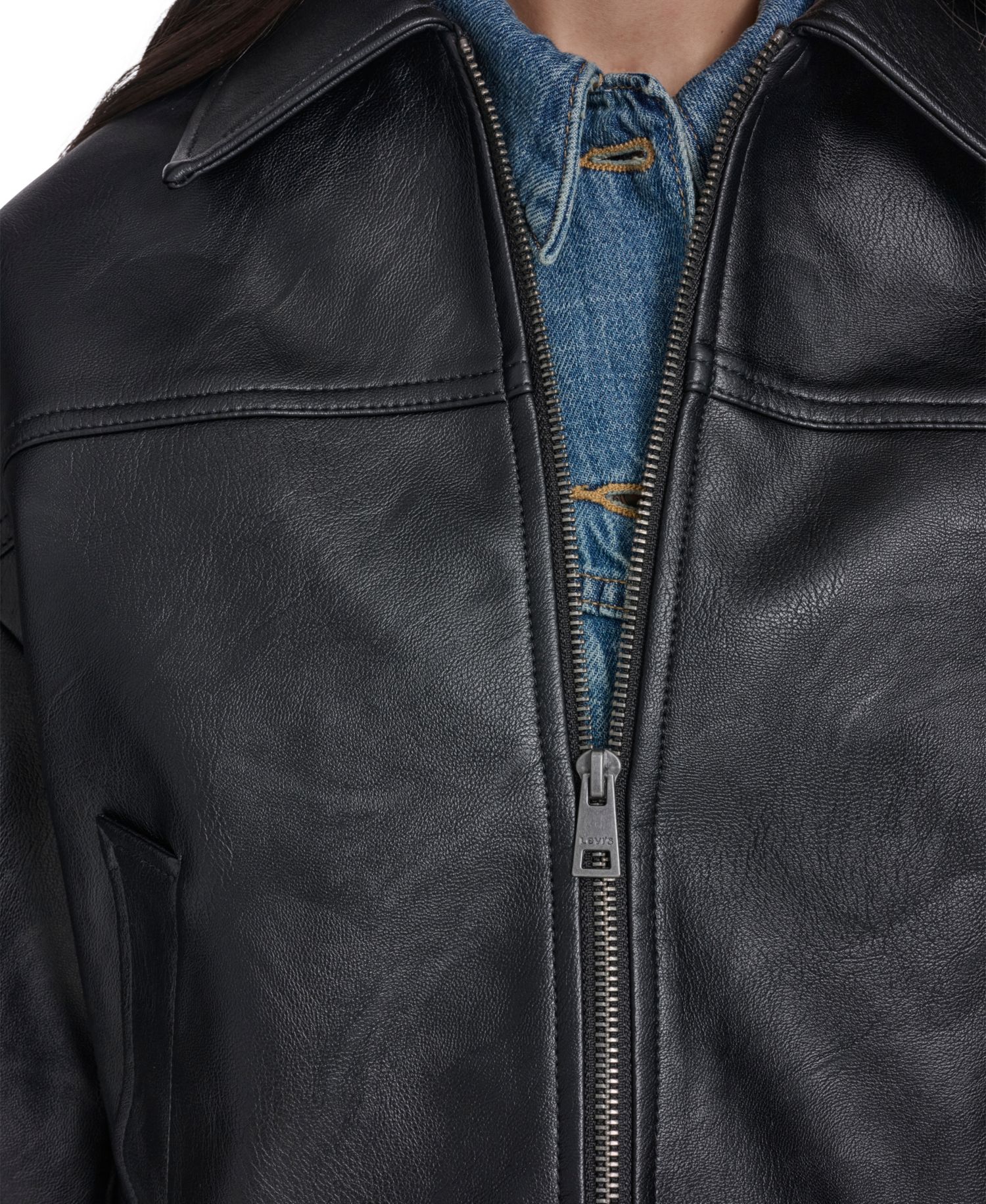 Women's Laydown Collar Zip-Front Jacket