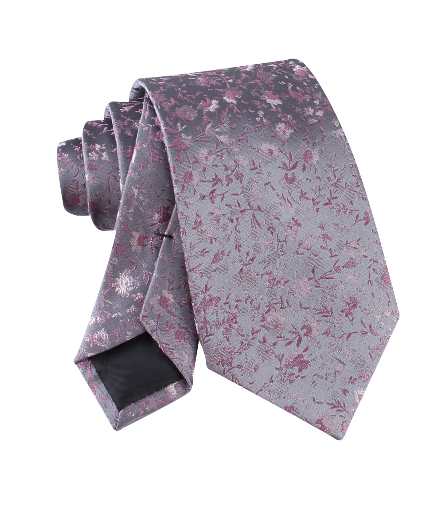 Мужской галстук Calvin Klein Silk Floral Tie, цвет: Ягодный — фото 4
