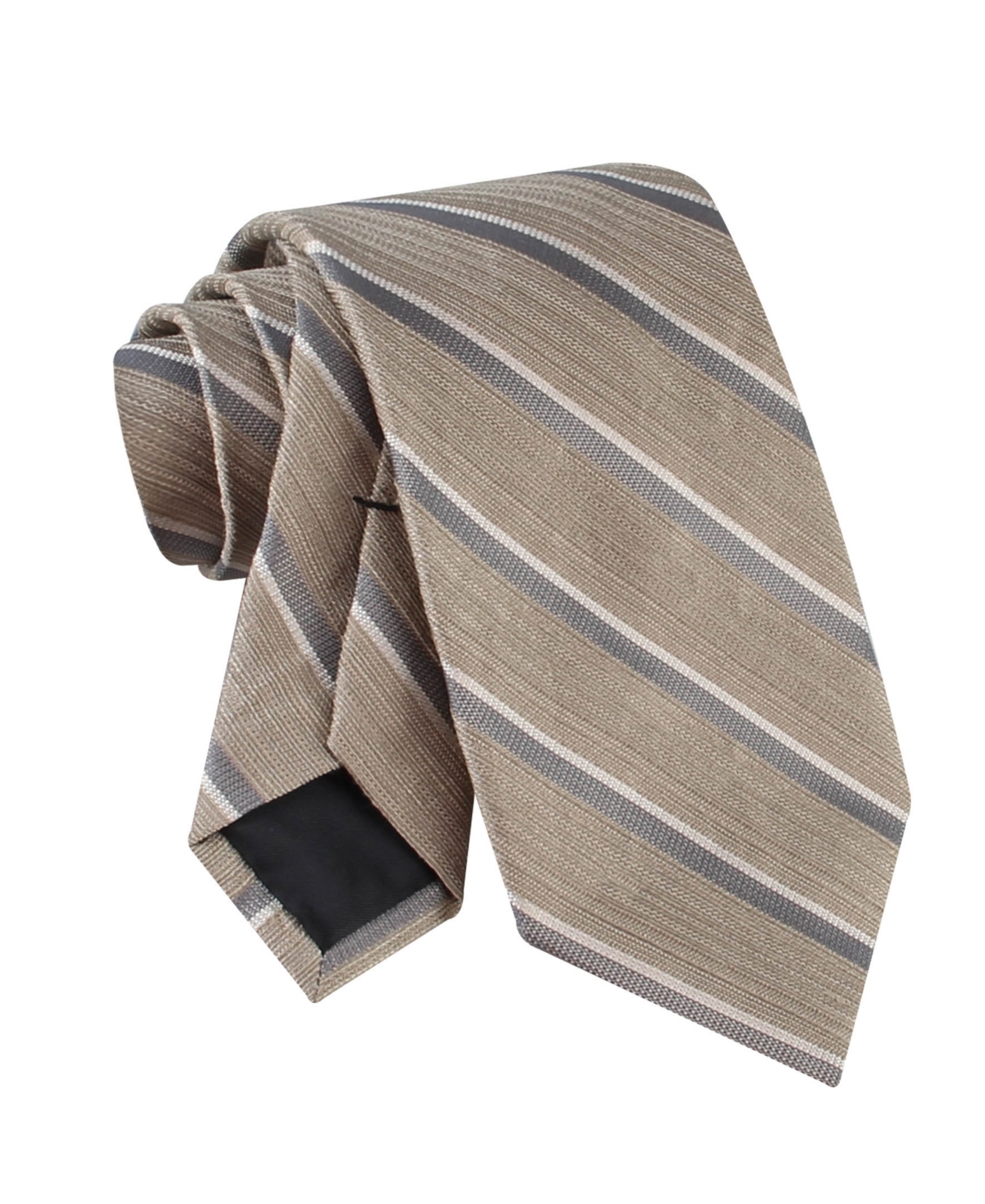 Calvin Klein Men's Silk & Linen Blend Striped Tie