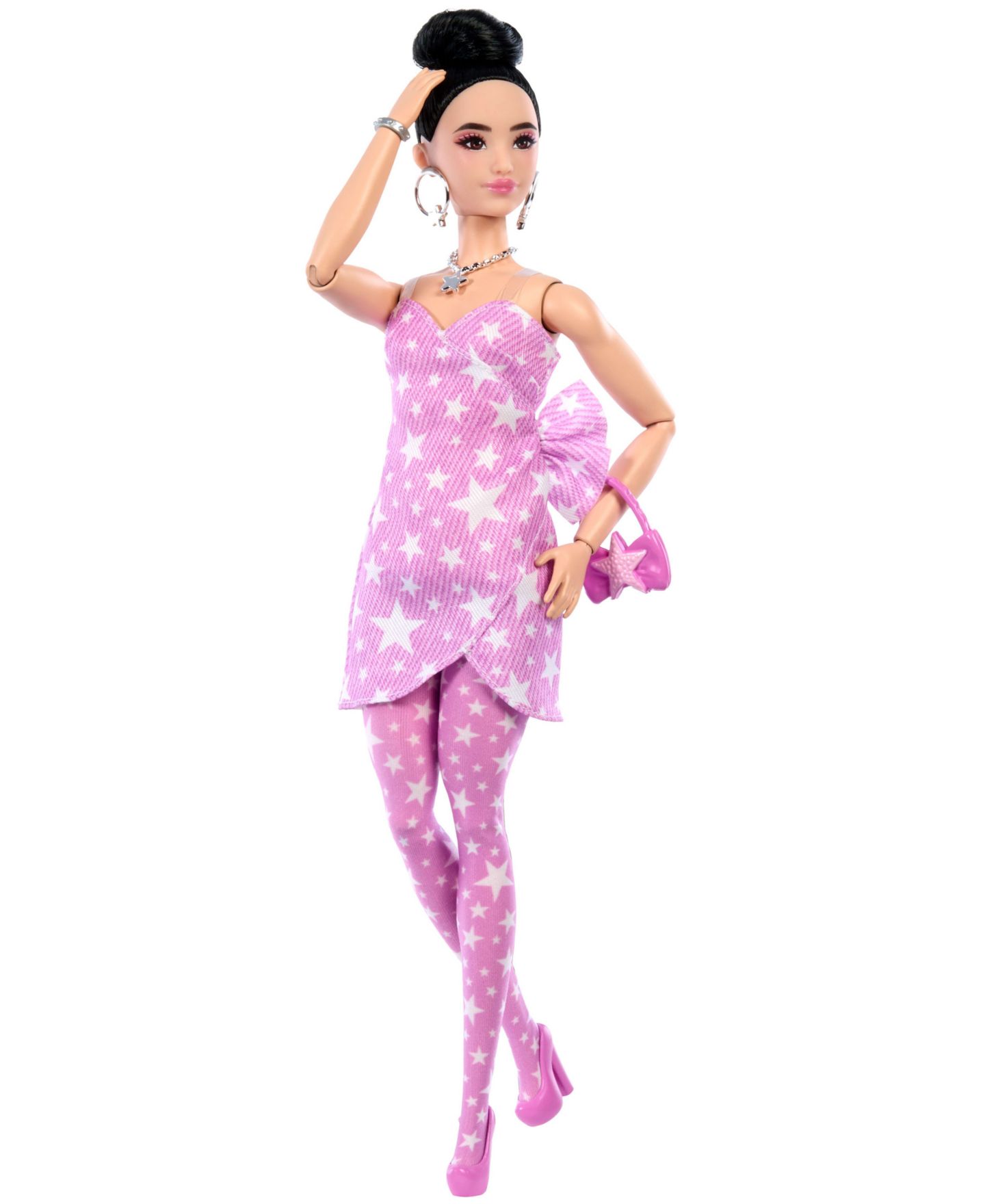 Детская кукла Barbie Deluxe Style 11" Star-Print Fashion Doll, Ages 4+ — фото 5