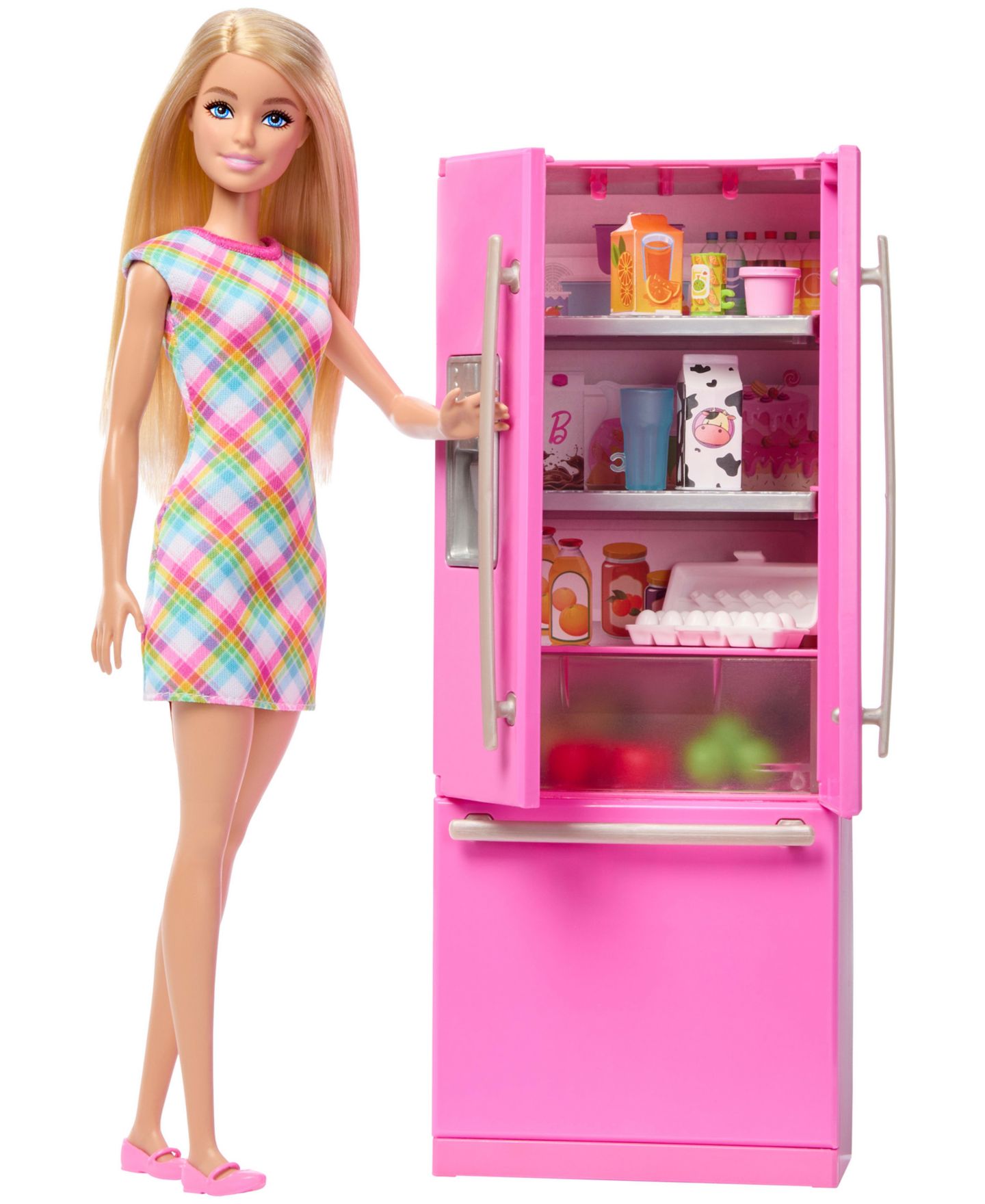Детский игровой набор Barbie Kitchen Playset with Refrigerator and Working Doors, Ages 3+ — фото 3