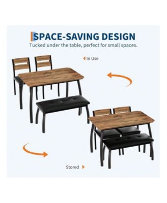 Kitchen Table Home Dining Table Set For 4 Wooden Kitchen Table for Dining Room, Home Office, Living Room