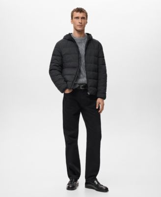 Men's Down And Feather Filling Quilted Jacket