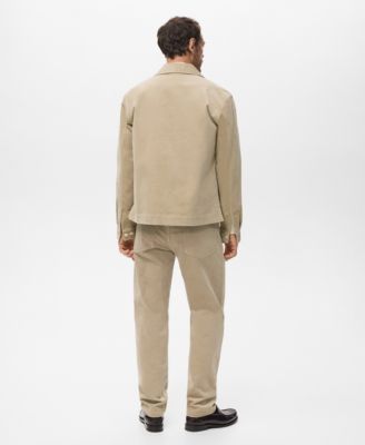 Men's Pockets Corduroy Overshirt