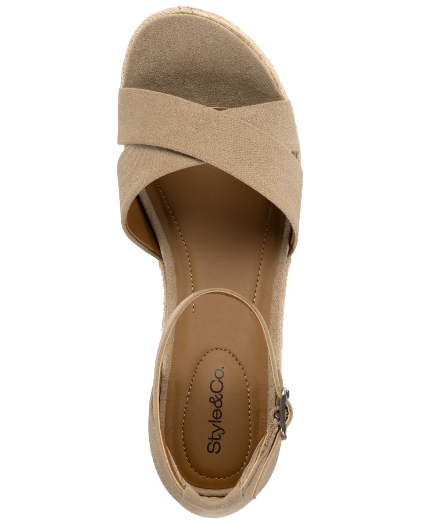 Женские сандалии Style & Co Theaa Espadrilles Wedge, цвет: Светлый серо-коричневый — фото 4