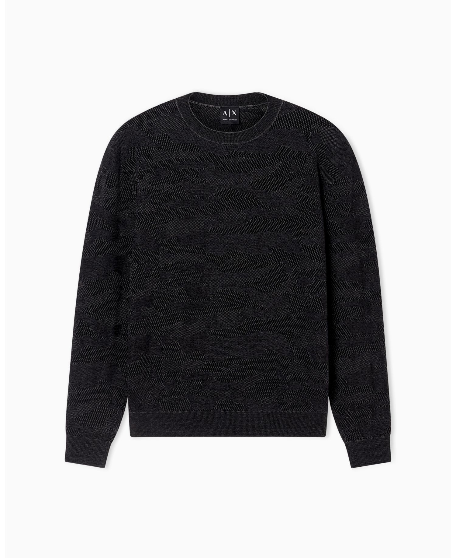 Men's Jacquard Camouflage Mercerized Cotton Sweater