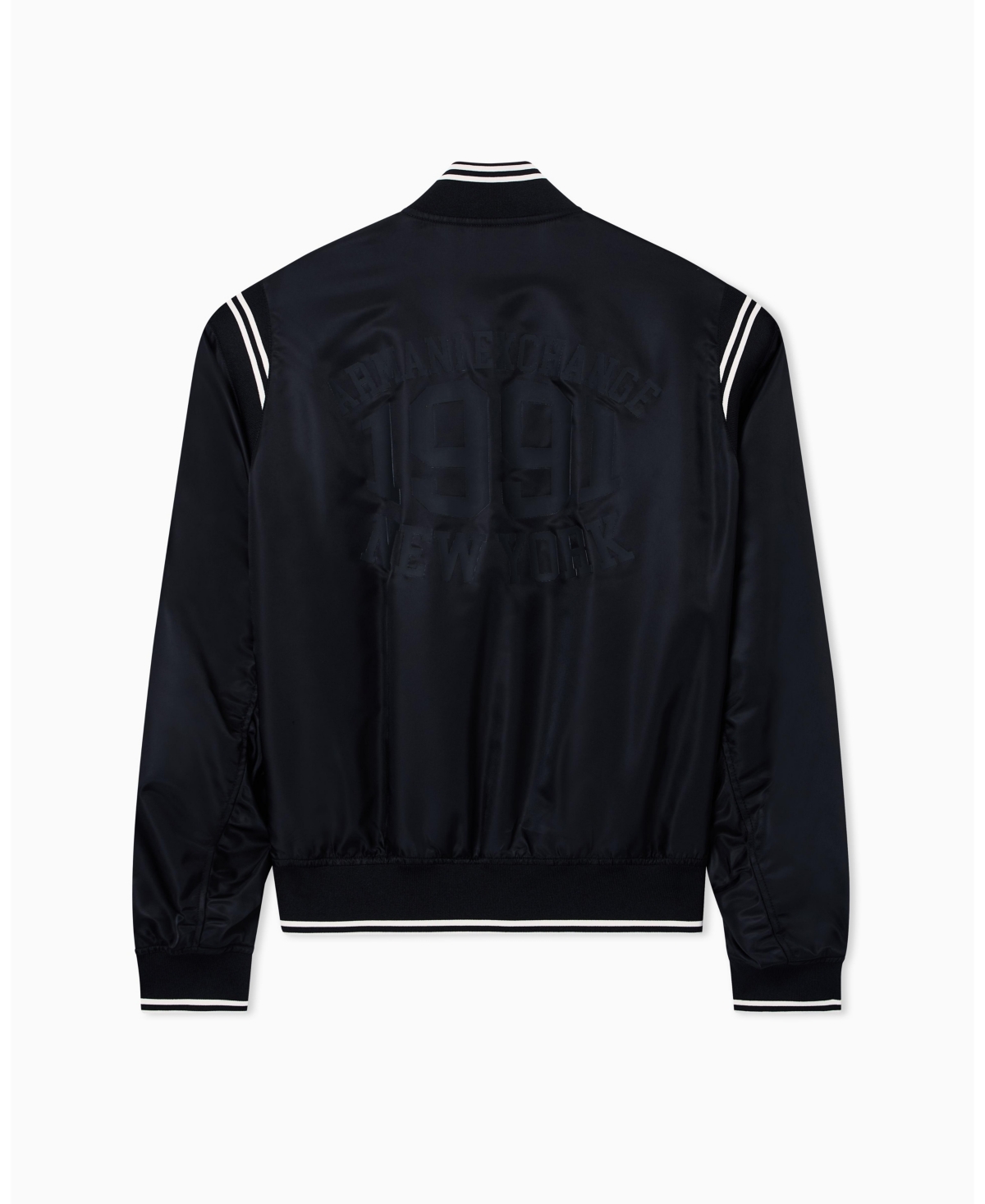 A|X Armani Exchange Men's Varsity Bomber with Back Graphic Jacket