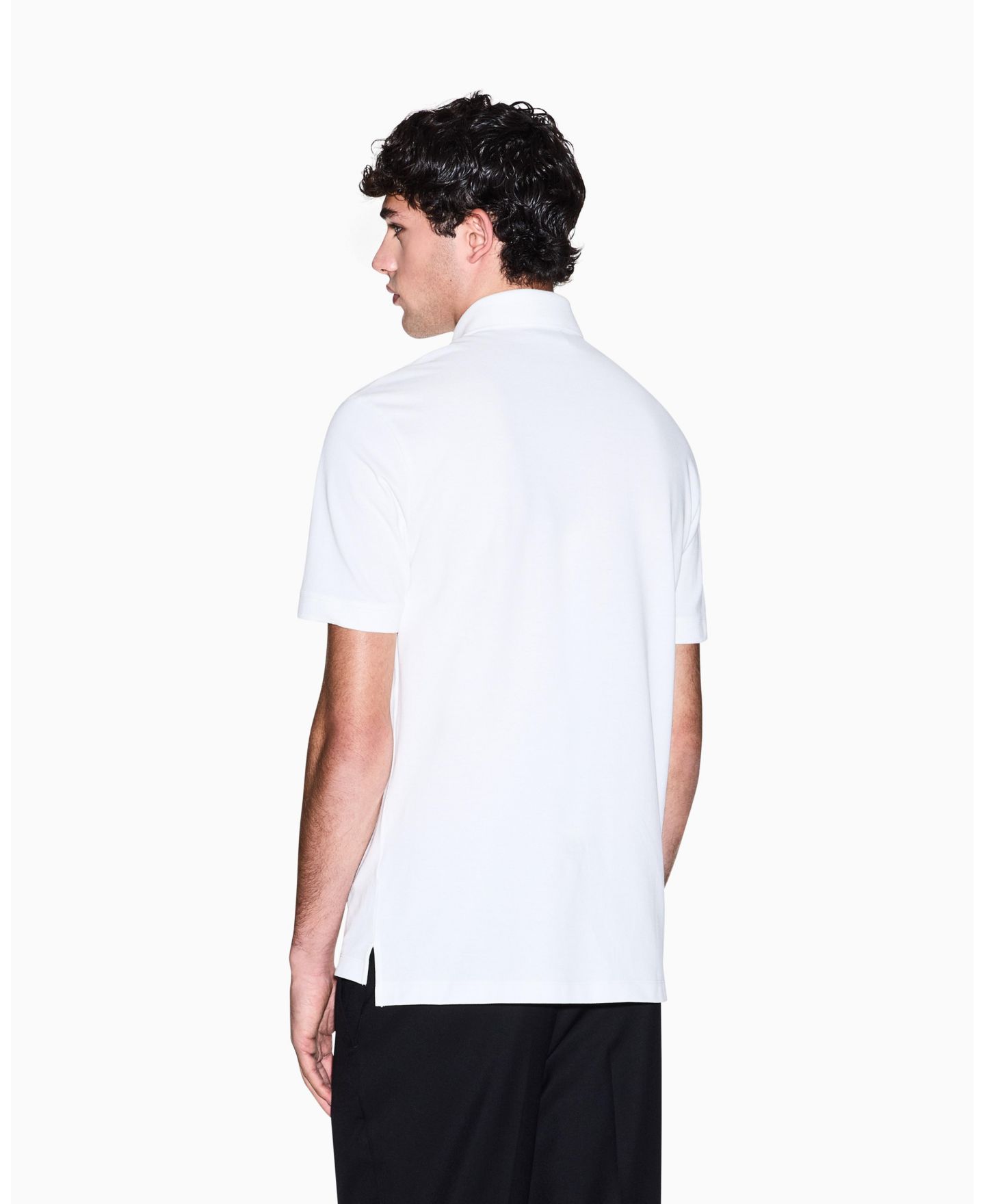Мужское поло A|X Armani Exchange Pique Polo Shirt, цвет: Чёрный — фото 22