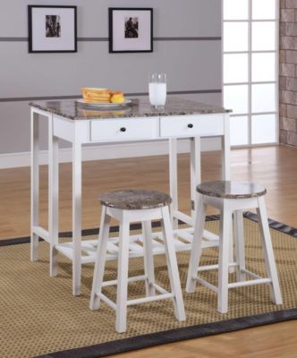 Pub Table Set Dining Table and 2 Stools