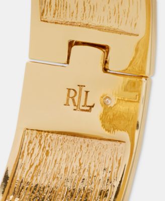 Gold-Tone Sculptural Bangle Bracelet