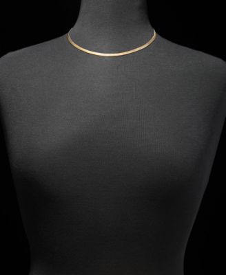 Herringbone Chain 17" Collar Necklace