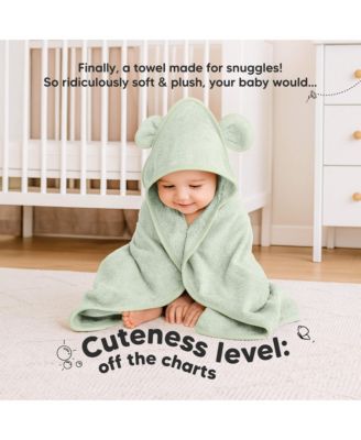 Snuggle Baby Towels with Hood for Newborn Girls, Boys, Toddlers, Soft & Absorbent Hooded Baby Bath Towels
