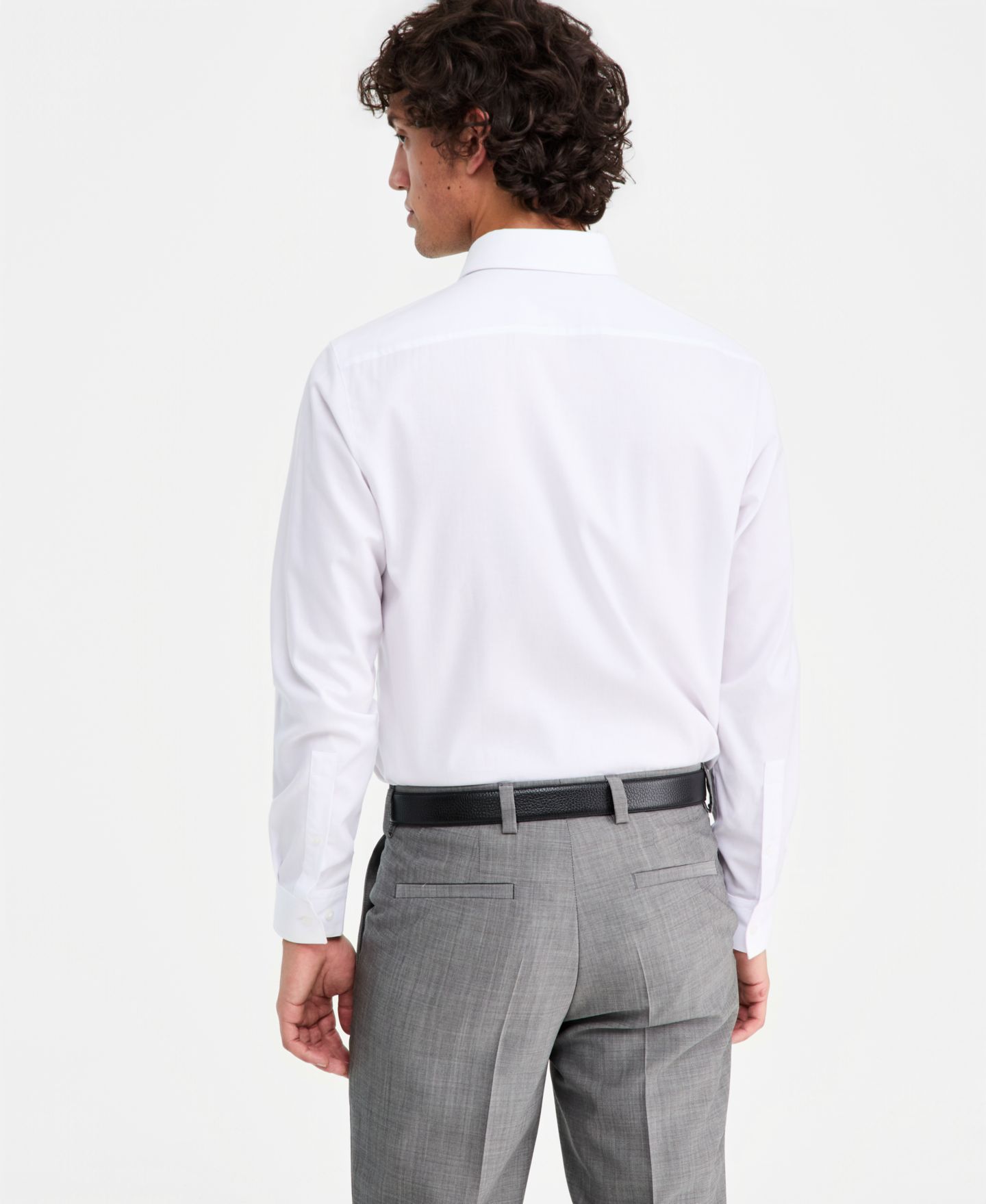 Мужская рубашка Hugo Boss Valerio Long Sleeve Button-Front Geo Print, цвет: Белый — фото 2