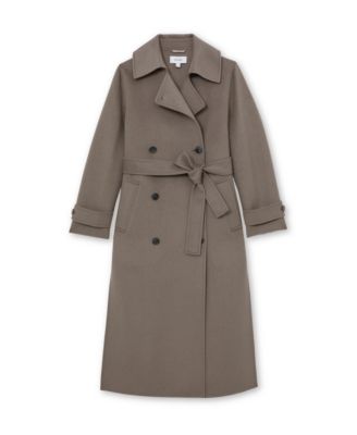 Women's Wool-Blend Belted Blind Seam Coat