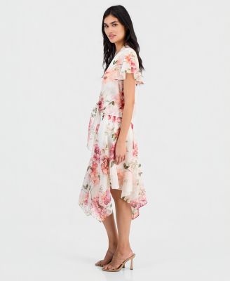Petite 2-Pc. Floral Chiffon Jacket & Dress Set