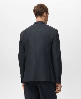 Men's Boston Slim-Fit Double-Breasted Suit Blazer