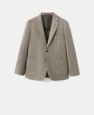Men's Slim Fit Wool Blend Blazer