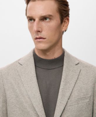 Men's Slim Fit Flecked Wool Blazer