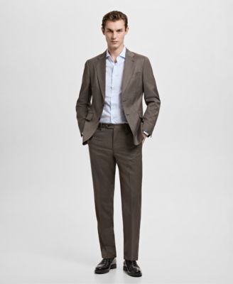 Men's Slim Fit Cotton Striped Dress Shirt