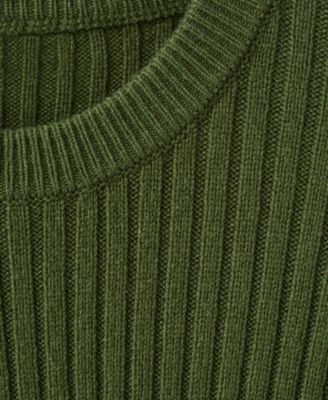 Men's Ribbed Wool-Blend Sweater
