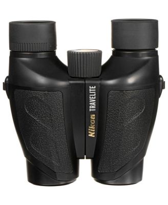 8x25 Travelite Weather Resistant Porro Prism Binocular with 5.6 Degree Angle of View, Black