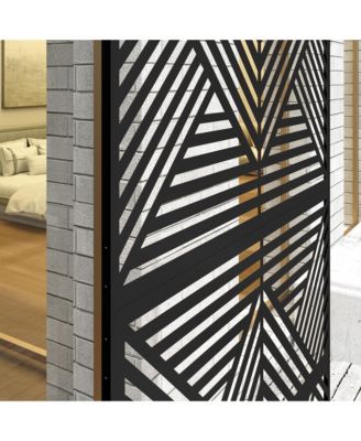 Metal Outdoor Privacy Screen Divider Trellis with Rhombus Design