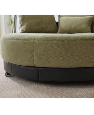 + 52.75" + Polyester + Adjustable Phone Stand & 360° Rotation + Oversized Swivel Chair