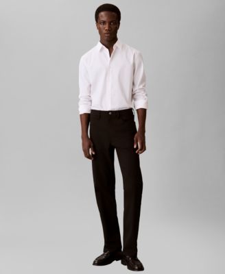 Men's Stretch Striped Slim-Fit Dress Shirt