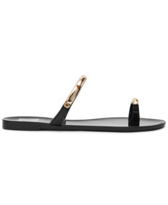 Women's Ivonna Embellished Toe Ring Jelly Flat Sandals