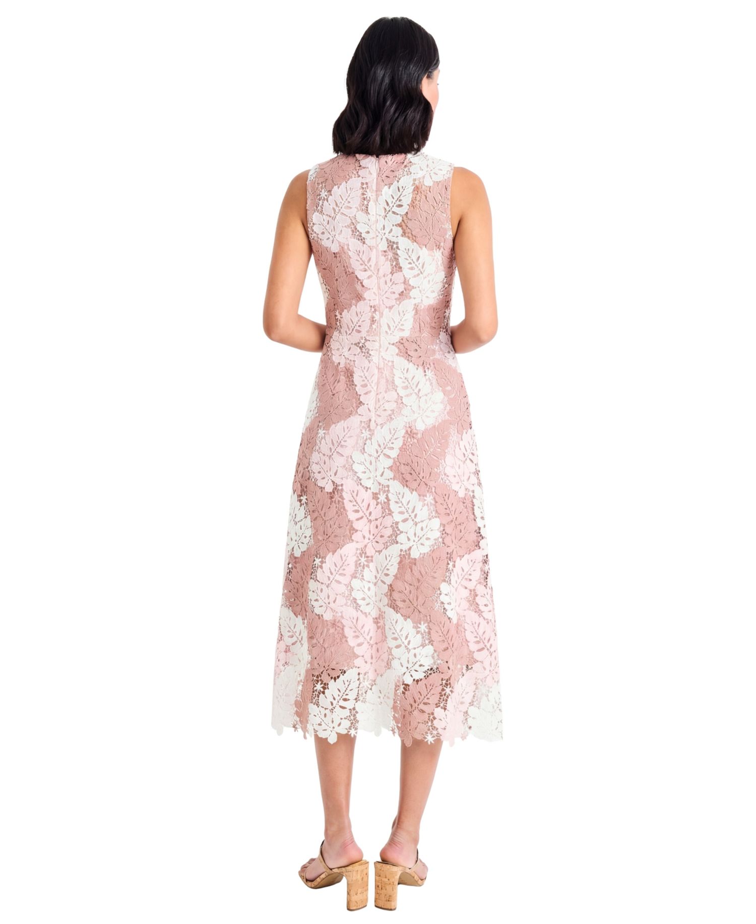 Women's Sleeveless Lace Midi Dress