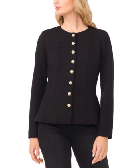 Женские куртки CeCe Crew Neck Long-Sleeve Ponte Jacket