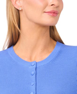 Women's Crewneck Long-Sleeve Cardigan