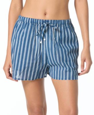 Michael Kors Women's Striped Cover-Up Swim Shorts