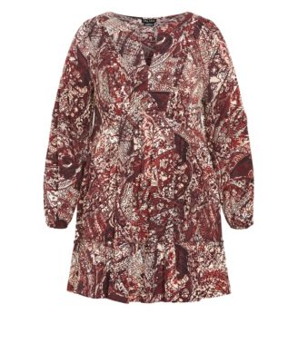 Plus Size Women's Alinda Mini Print Dress