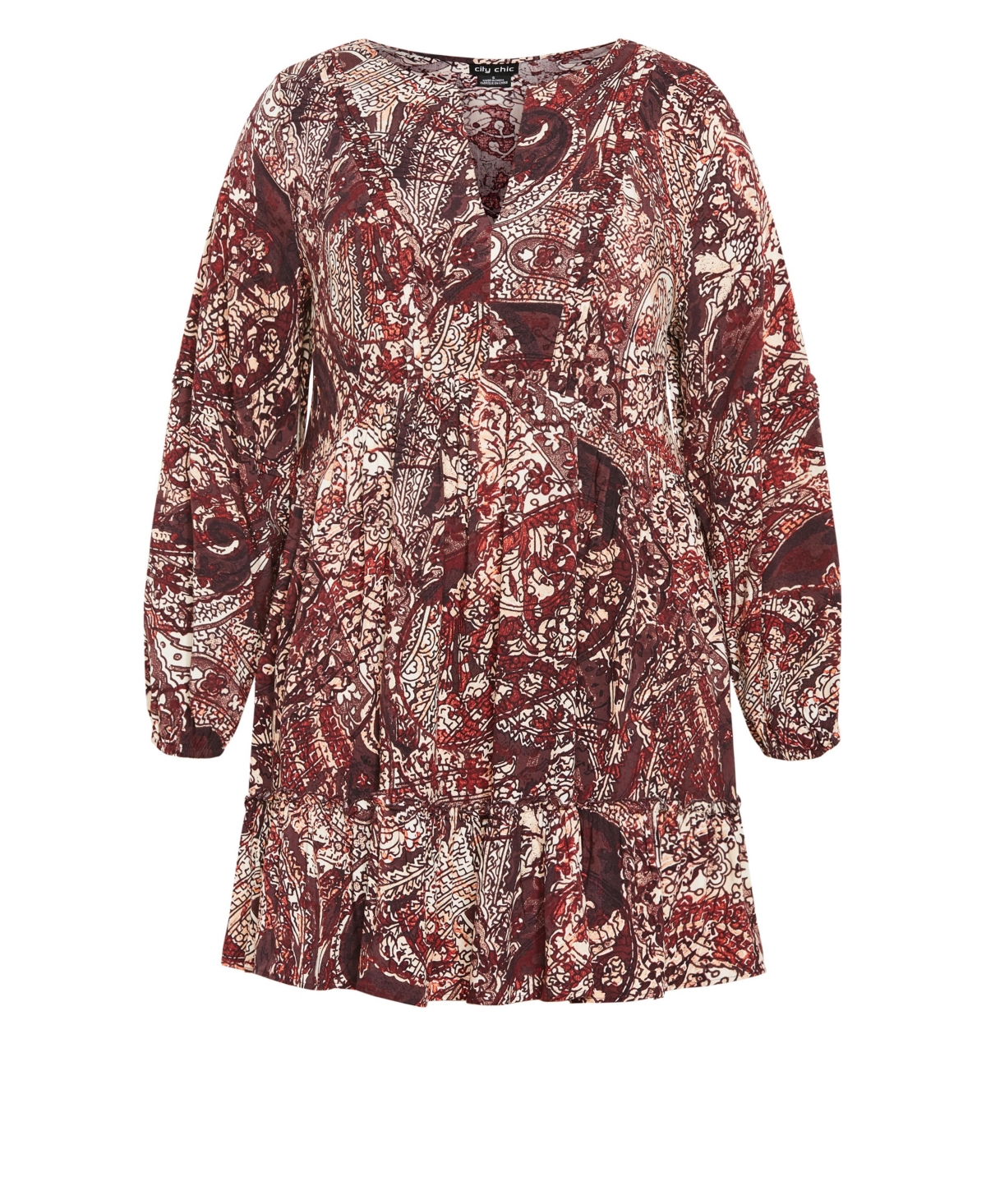 City Chic Plus Women's Alinda Mini Print Dress