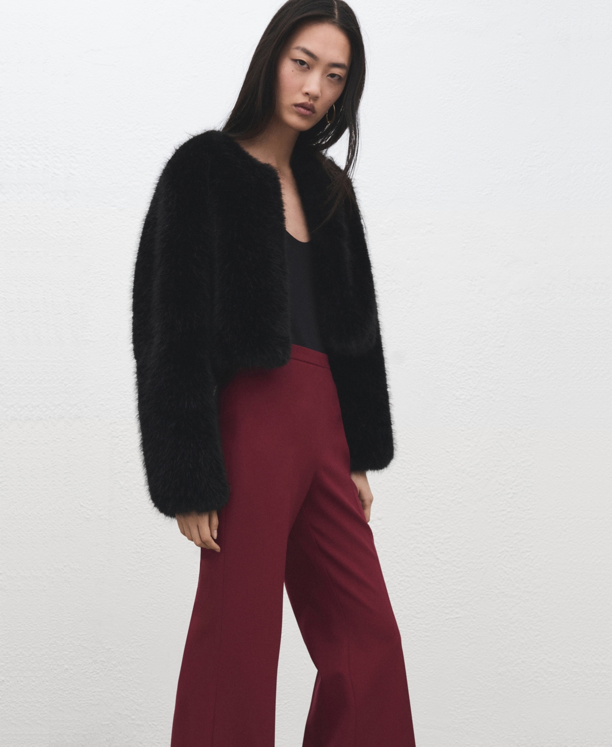 Mango Women's Wide Leg Suit Pants