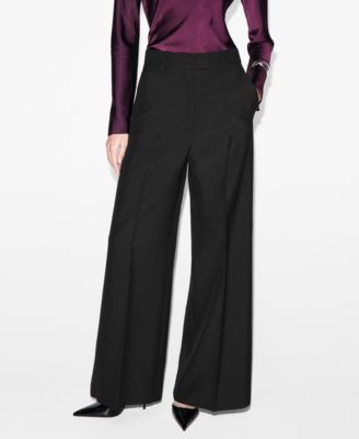 Women's Wool-Blend Suit Pants