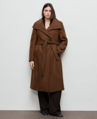 Women's Belted Manteco Wool Coat